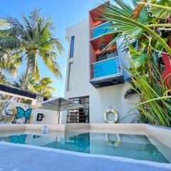 1BR Condo Steps from Sargasso-Free Beach in Puerto Morelos