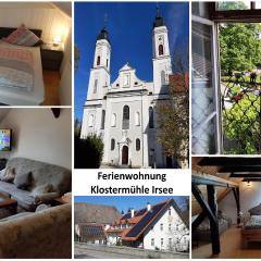 Ferienwohnung KIostermühle Irsee - Parkplätze, Spielplatz, Biergarten, Badesee, E-Auto Ladepunkt