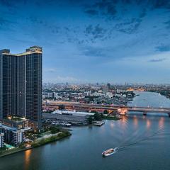 River view, 9-minute walk to Phra Nang Klao MRT, Ideal for a quiet and relaxing stay, Fully equipped with appliances