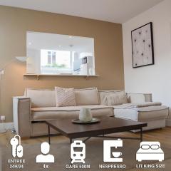 Centre ville, Gare 600m, Prox Lille, Lit King size