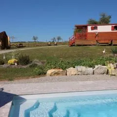 Charmante Roulotte avec Vue Vallée de la Saône - FR-1-583-418