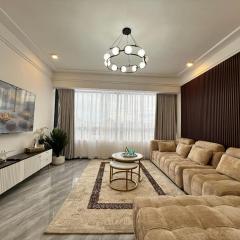 Smart elegant three bedroom apartment with swimming pool fully equipped gym children playground and great breathtaking views