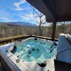 Great View Location Studio Log Cabin Hot Tub