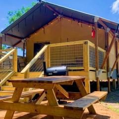 Nature by Day, Comfort by Night: Texas' Best Glamping in this Cibolo Safari Tent Rental