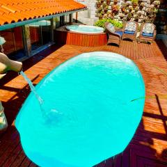Casa charmosa com piscina aquecida, jacuzzi, ar