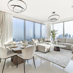 High Floor 2BR with Full Burj View by BMS