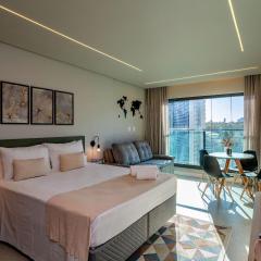 Studio em condomínio de frente para o mar