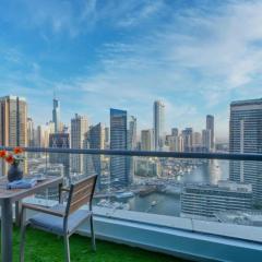 Panoramic Marina Views Walk to Beach and JBR 1BR