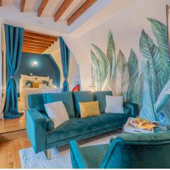 Le Cocon de la Cathédrale - Hypercentre Evreux - Jungle Chic - Vue sur l'Iton et Cathédrale