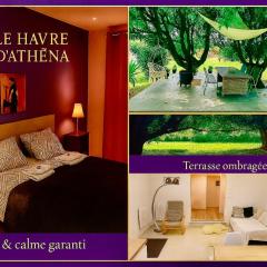 Le Havre d'Athena, App spacieux 2 chambres, Grand Jardin Privé, Sauna, WiFi & Abri Vélos