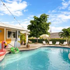 colorfully designed 4 bedroom home with pool