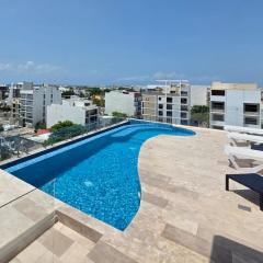 Cozy Studio with King Bed, Rooftop Pool and Fast Wi-Fi
