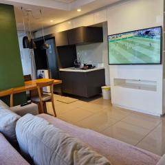 Studio a 5 minutos da Praia e Piscina na cobertura