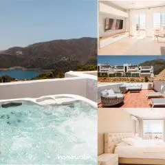 Modern Penthouse with Private Jacuzzi, Panoramic Sea and Lake Views - 8 min to Puente Romano
