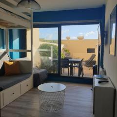 Waterfront studio with terrace
