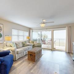 Oceanfront corner condo with sunrise-view balcony, pool & 1-minute walk to beach