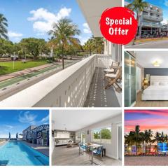 Spacious APT on South Beach Roof Top Pool & Bar