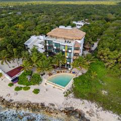 Angelina 28 Beachfront and Family Apartments - Modern and Relaxing Long Stays - 20 min from Cancun Airport