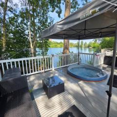 Nestled beneath the trees is this beauty a 3 bed property with hot tub and stunning views