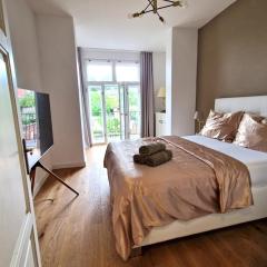 Art Nouveau apartment with garden in Pisek