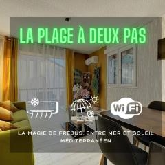 4p apt – terrace, A/C, WiFi – 100m beach