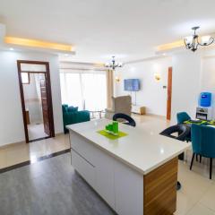 beautifully furnished apartment with swimming pool, fully equipped gym, ample parking space, children play area and amazing scenic city views