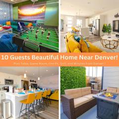 Spacious 4BD Near Denver w BBQ, Game Room & Office