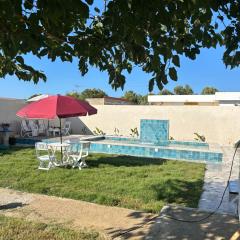 Villa with pool near the beach-Kerkouen