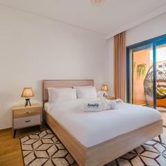 New 1BR Appart Proche M Avenue , Swimming Pool , Balcony & Parking