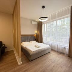 В центре города рядом с Мегой