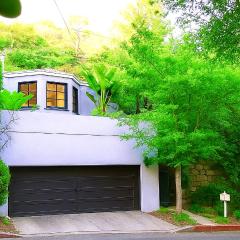 Enchanting Gated Hollywood Hills Oasis with Tranquil Treet-Top Views, Outdoor Living Room and Patios, Magical Zen Garden, Plus Bonus Romantic Guest House and Free Garage in LA's Most Desirable Central Serene Area, Sleeps 8-10