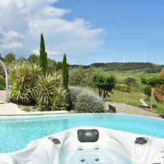Villa with heated pool, jacuzzi, sports field and stunning views