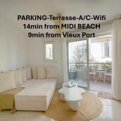 Superbe Studio TERRASSE-PARKING proche CROISETTE A0B200