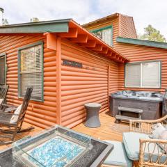 Private Hot Tub and Fire Pit Pine Cabin Near Hiking