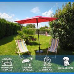 Pti Nel, charmante maison 100 m plage d 'Asnelles au coeur des plages du débarquement proche Arromanches et Bayeux , jardin, terrasse, parking commerces, restaurants à 10 mn à pied