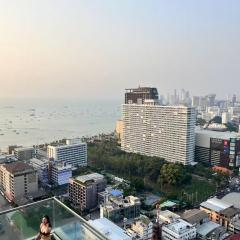 The Base Pattaya海景泳池公寓步行3分钟到海滩市中心高速wifi