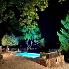 Holiday house Pantovčak, secluded stone house with heated pool and unique view