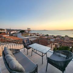 Courtyard Home w Lesvos Island View