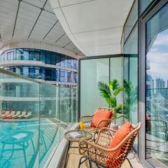 GYL Holiday Homes -Imperial Avenue - Luxury Retreat Apt with Burj Khalifa Pool View - Near Dubai Mall