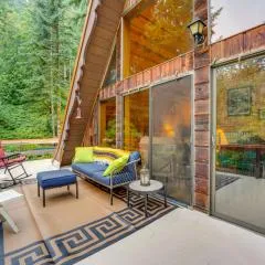 Explore Mt St Helens A-Frame Chalet with Deck!