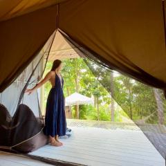 Romantic Eco safary tent,Cozy by Natura,private pool,sea view, Exotic luxury private glamping