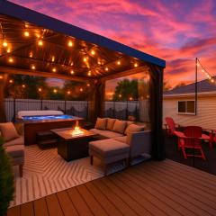 Nordic Spa Retreat - Hot Tub - King Bed - Firepit - BBQ