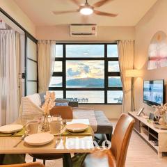 Zeluxo #JQ03 Jesselton Quay Tower 2 Level 10-2BR 1 Bath, Seaview