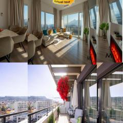 Luxury Penthouse Top Floor Mountain View Large Terrace Floor Heating Free Parking