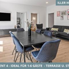 Iller Homes Memmingen - 3 x Moderne Fewos mit Terrasse für bis zu 7 Pers mit Parkplätzen