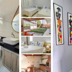 500m PRAIA de Taperapuan; 2 quartos; WiFi 300mbs; 2 pavimento; Churrasqueira; Chuveirão; Estacionamento Gratuito 1 carro