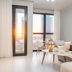 Nest One Luxe, Элитные апартаменты с балконом и видом на фонтан Tashkent City Park 077