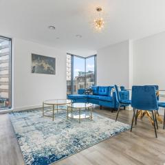 NEW BUILD - Modern Lux Broad St City Centre 2 Bedroom Apt, 2 Bathroom - Birmingham City Centre - Smart TVs with Netflix - Long Stays Allowed - 5 mins walk to Brindley Place, 1 min to Broad Streets Bars and Restaurants