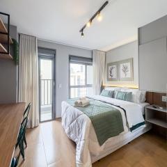 Studio super novo e chic em bairro nobre de SP