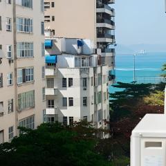 Studio vista lateral mar perto de 3 praias e Wi-fi